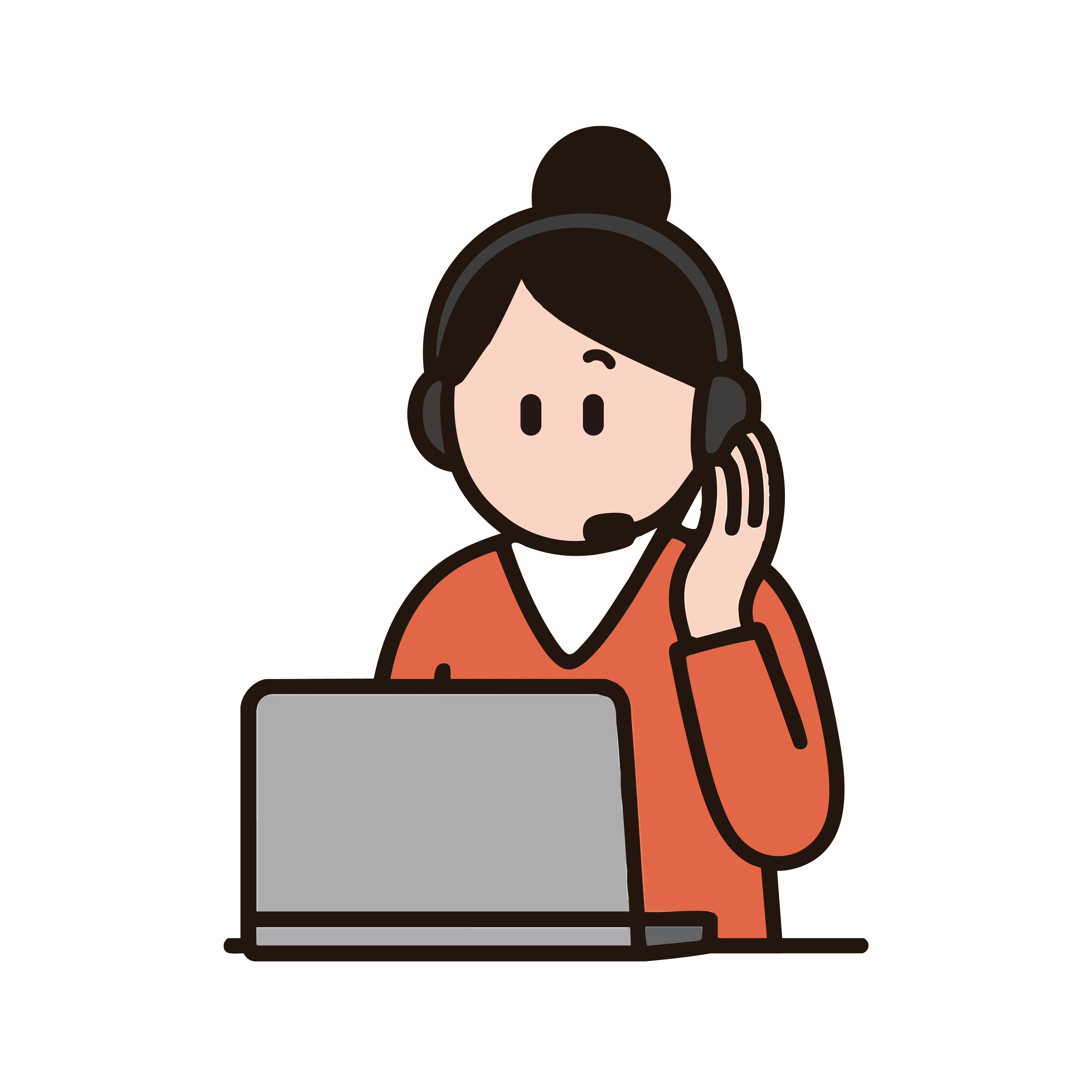 ヒアリングする女性